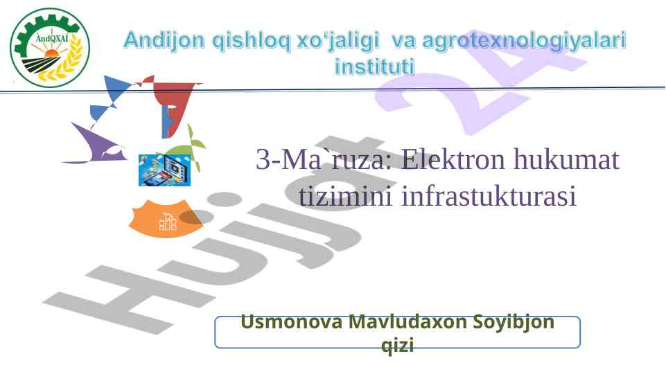 Elektron hukumat tizimi va infrastuktura analizi