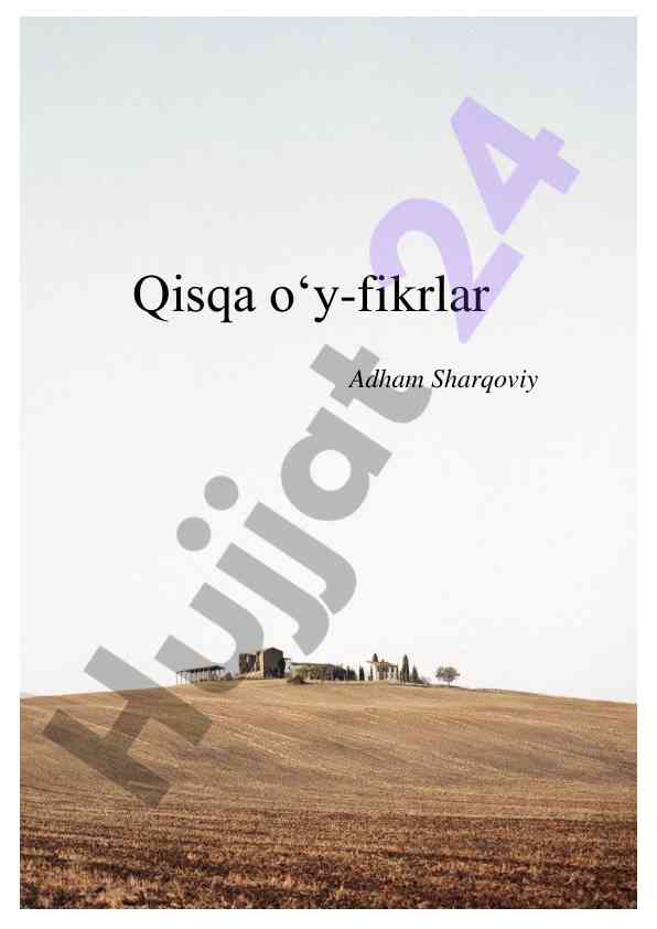 Qisqa o‘y-fikrlar asarining o‘zbekcha tarjimasi