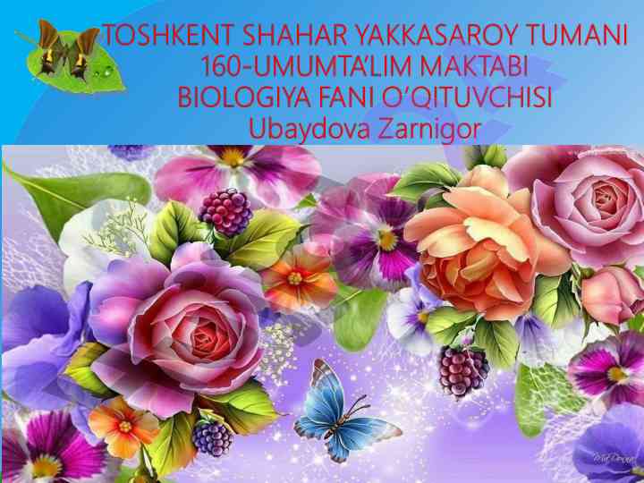Gullarning changlanishi mavzusi bilan tanishtirish