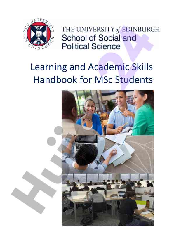 Learning and academic skills handbook for students
