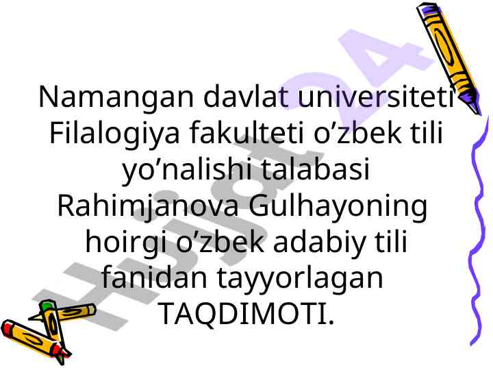 O‘zbek adabiy tili fonemalari taqdimoti