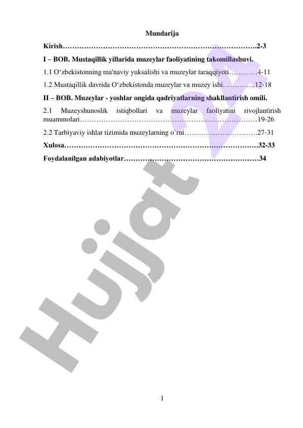 Muzeylar faoliyati va yoshlar ongidagi qadriyatlar
