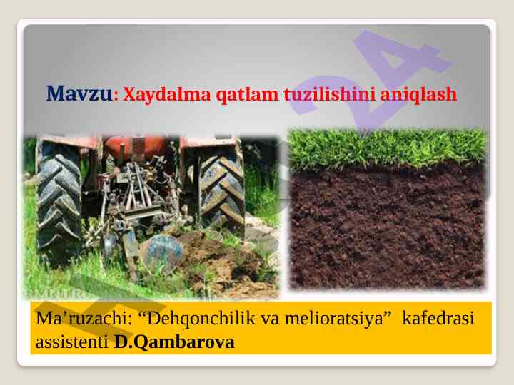 Xaydalma qatlam tuzilishini aniqlash