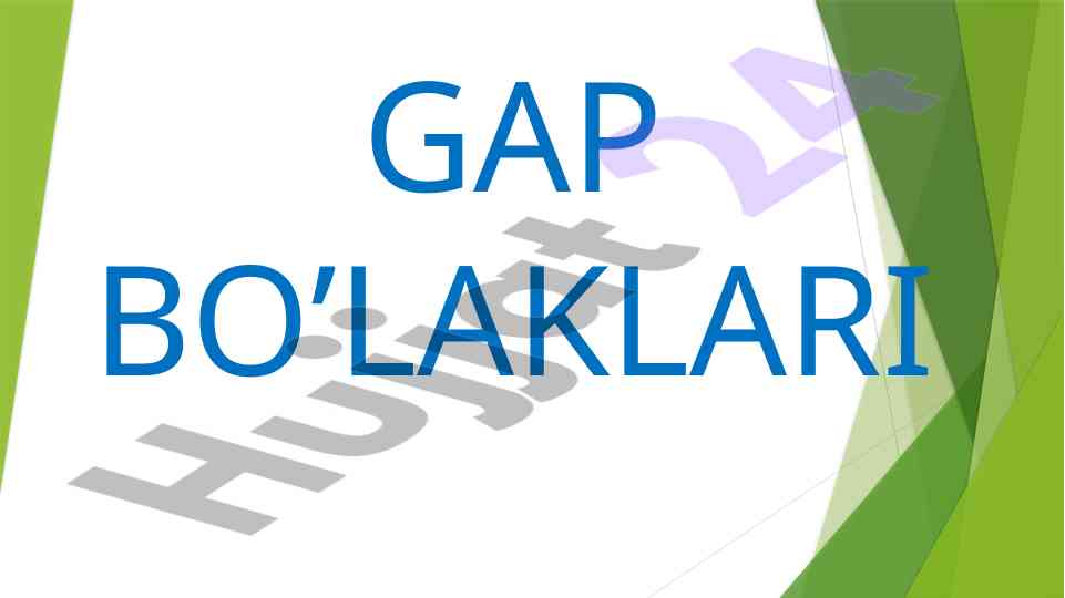 Gap bo‘laklari va ularning turlari