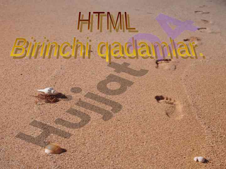 Html tili va web hujjatlar bilan tanishish