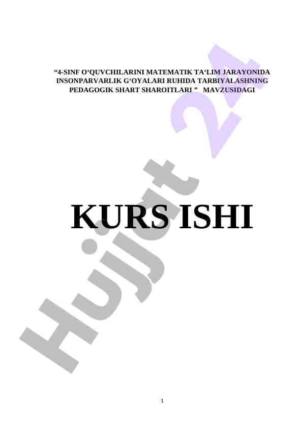4-sinf o‘quvchilarini matematik taʼlimdagi g‘oyalar