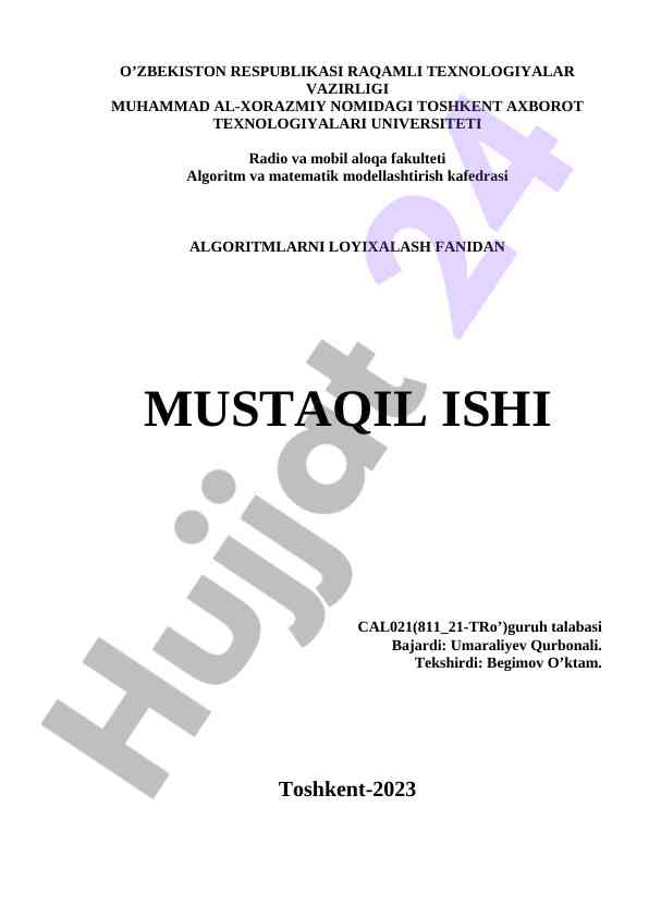 Eng qisqa masofani aniqlash algoritmi