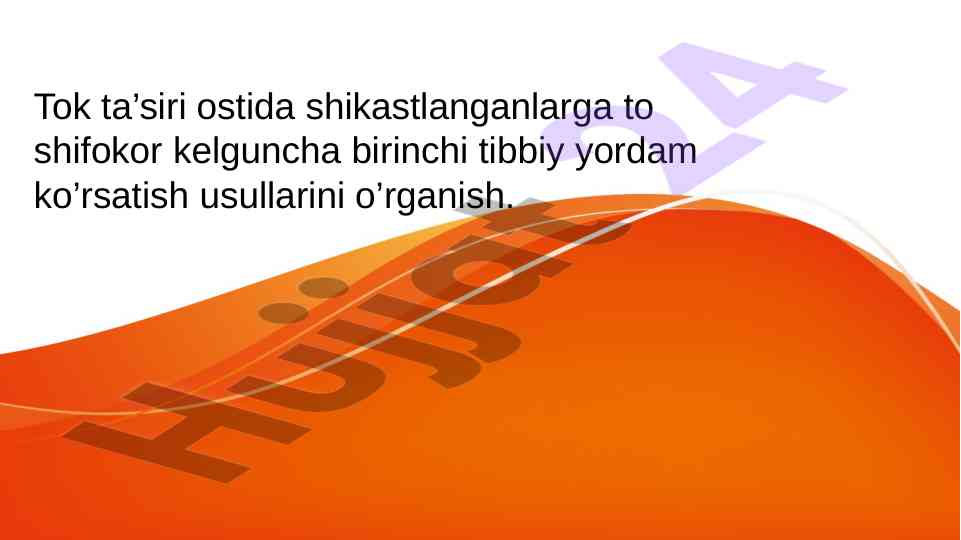 Elektrotravma va birinchi tibbiy yordam usullari