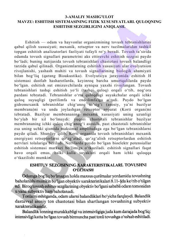 Tovush intensivligining logarifmik egri chizish
