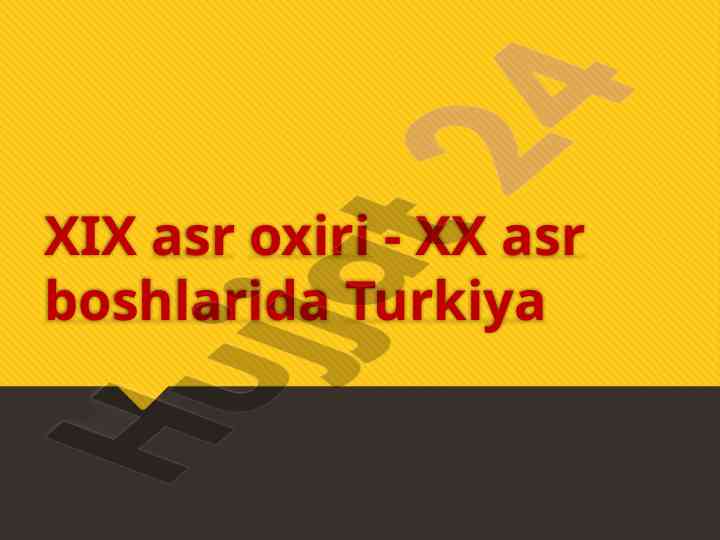 Turkiyaning xix asr oxiri ijtimoiy-iqtisodiy ahvoli