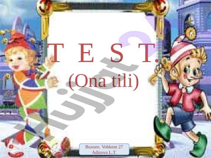 Ona tili test savollari buxoro