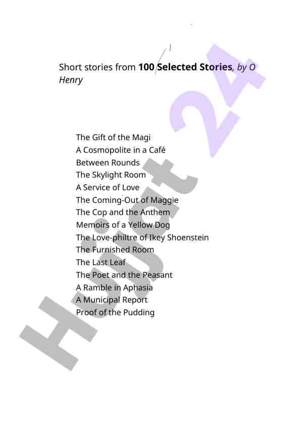 Short stories collection analysis and insights