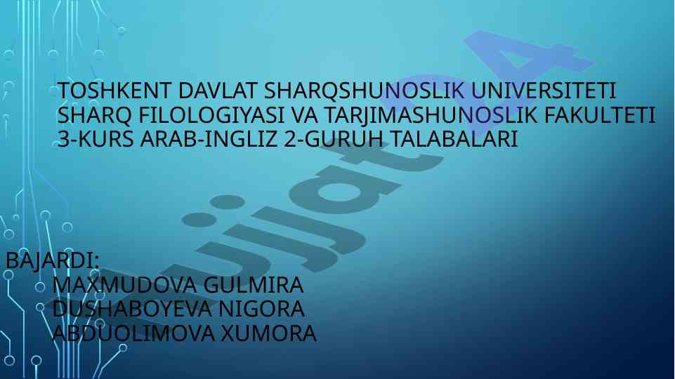 Germaniyada ta’lim tizimi haqida ma'lumotlar