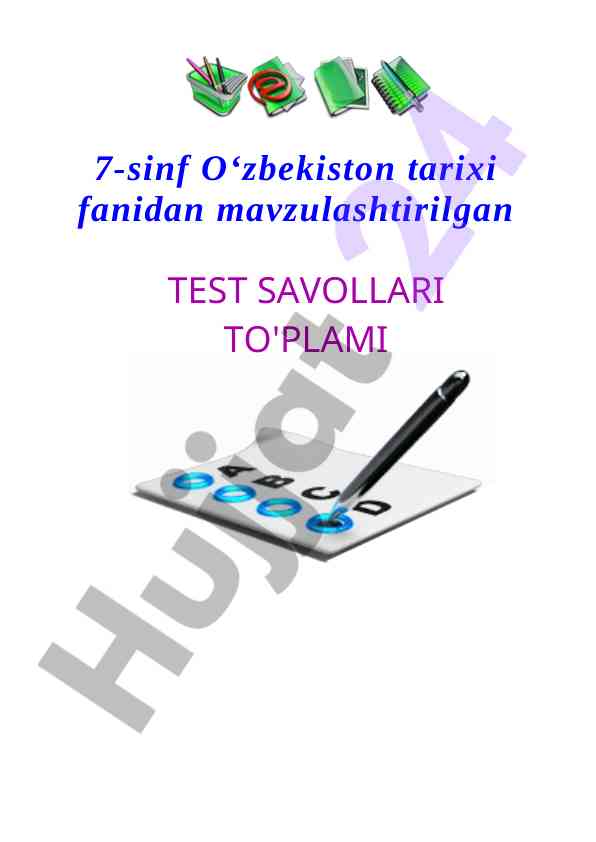 7-sinf o'zbekiston tarixi fanidan mavzular