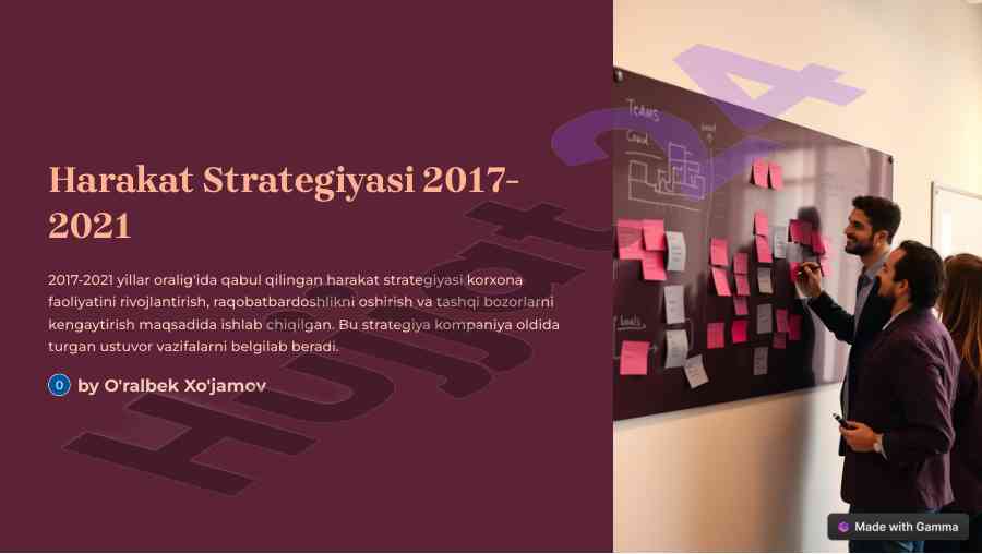 Harakat strategiyasi 2017-2021 yillar rivoji