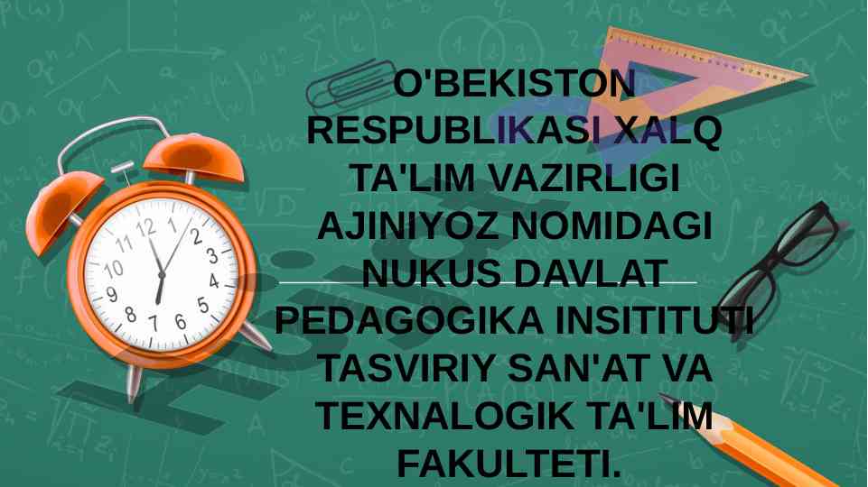 Tasviriy san'at va muhandislik grafikasi ta'limi