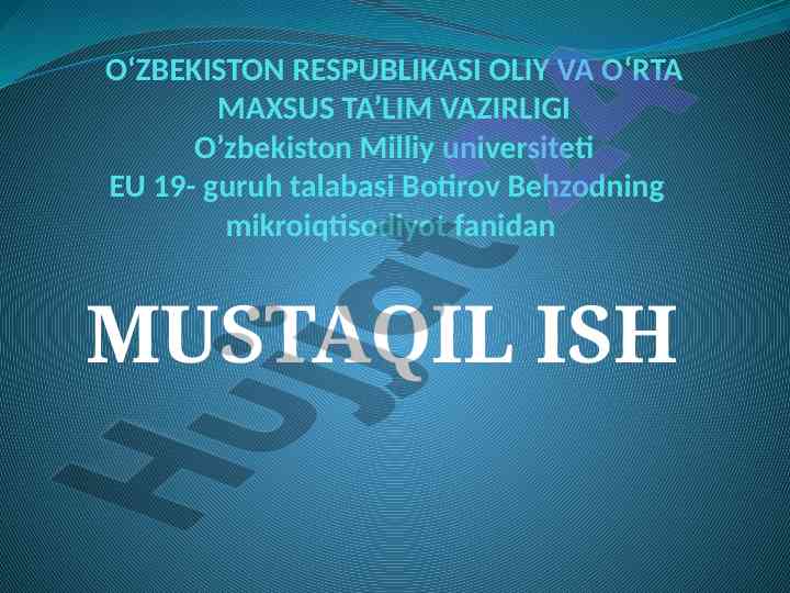 Inflyatsiya va inflyatsiyaga qarshi siyosat tahlili