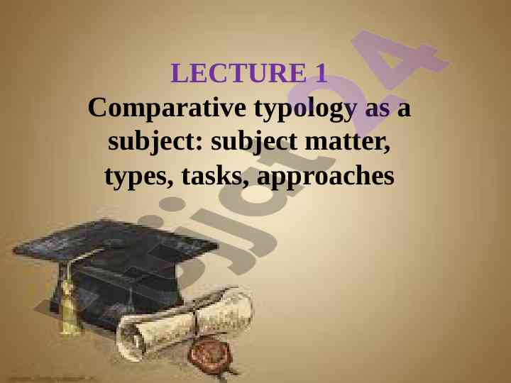 Comparative typology: structural diversity of languages