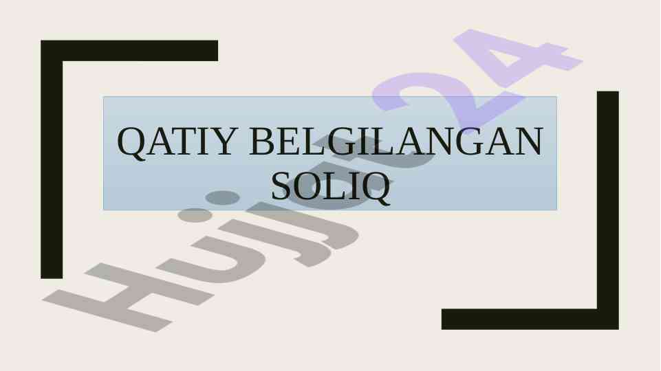 Qatiy belgilangan soliq to'lovi haqida ma'lumot