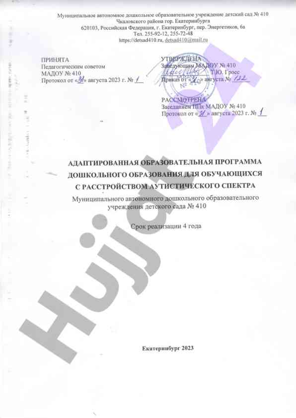 Адаптированная образовательная программа дошкольного образования