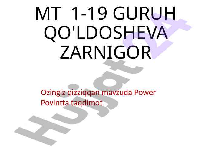 Powerpoint taqdimot salomatlik mavzusi