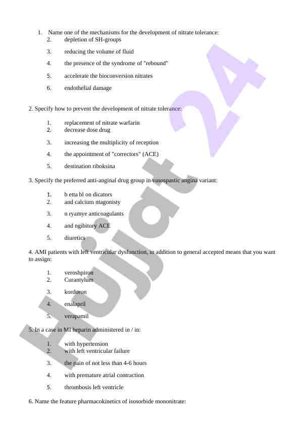 Nitrate tolerance mechanisms and prevention strategies
