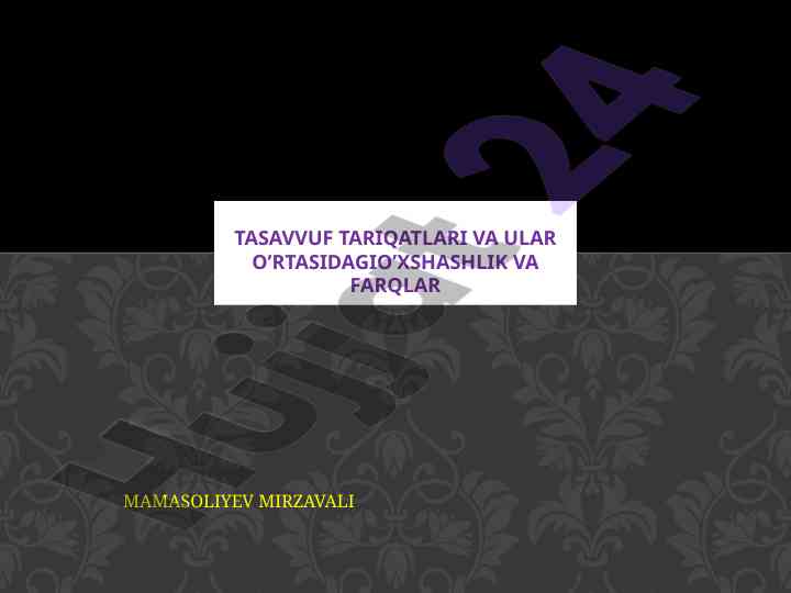 Tasavvuf tariqatlari va ularga xos ta'sirlar