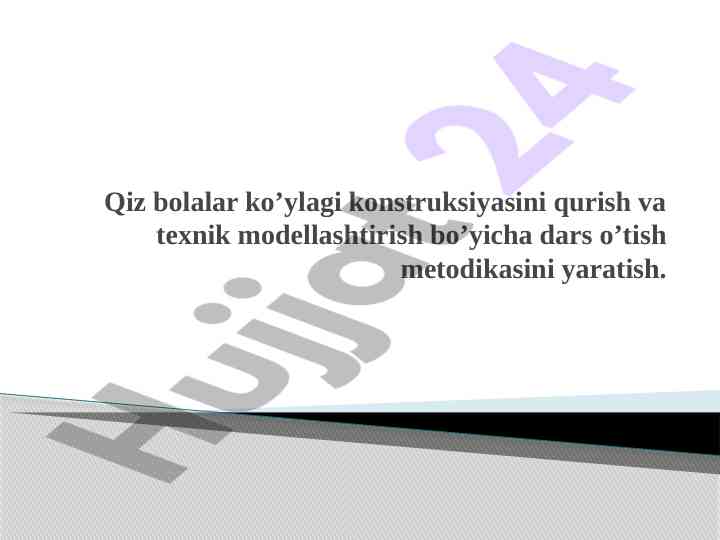 Qiz bolalar ko’ylagi konstruksiyasini qurish metodikalari