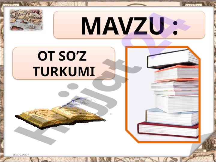 Ot so'z turkumi haqida dars ishlanmasi