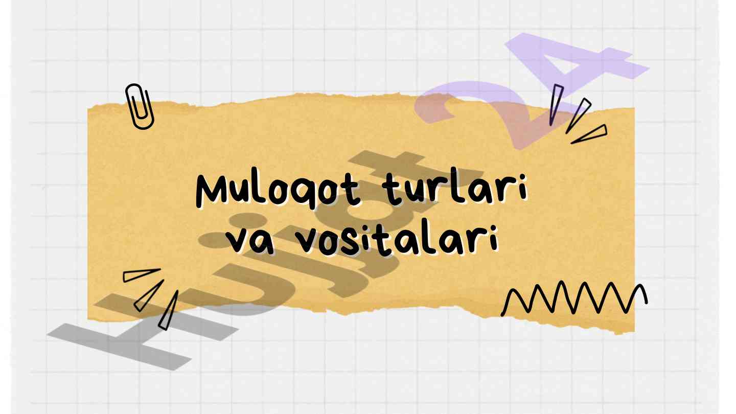 Muloqot turlari va vositalari haqida ma'lumot