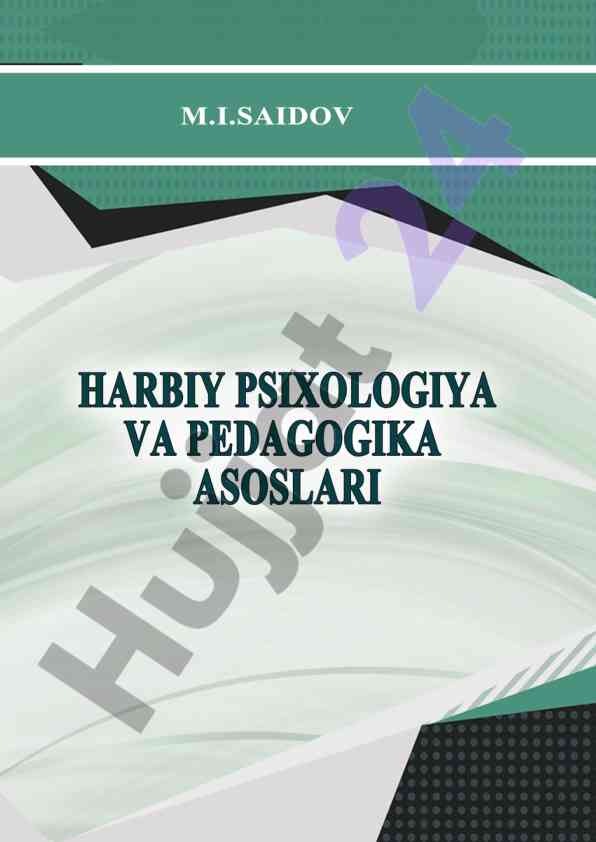 Harbiy psixologiya va pedagogika asoslari darslik