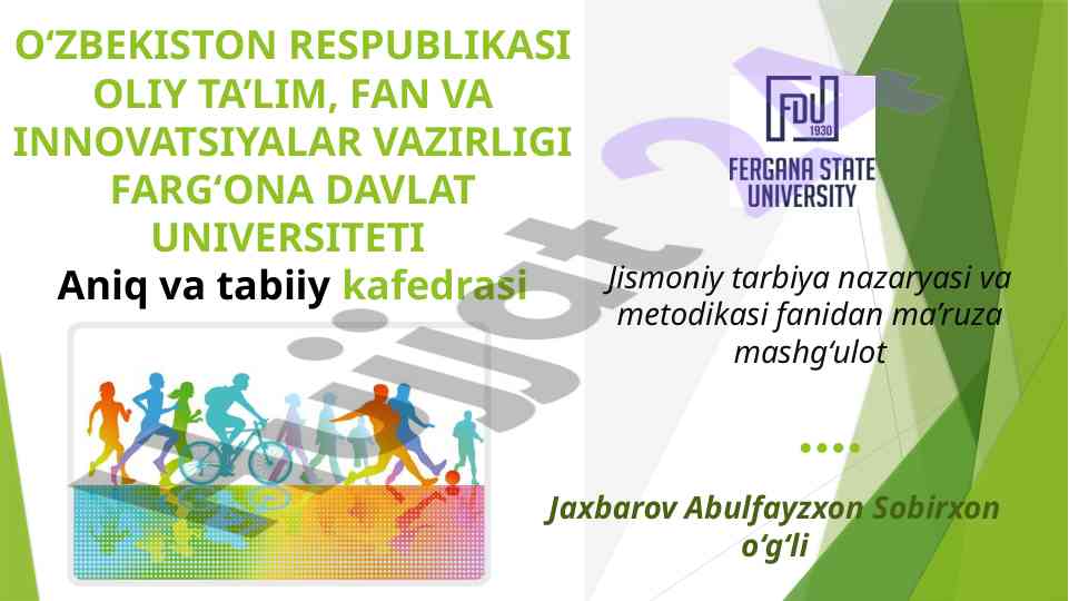 Voleybol o‘yini: nazariya va metodikalar