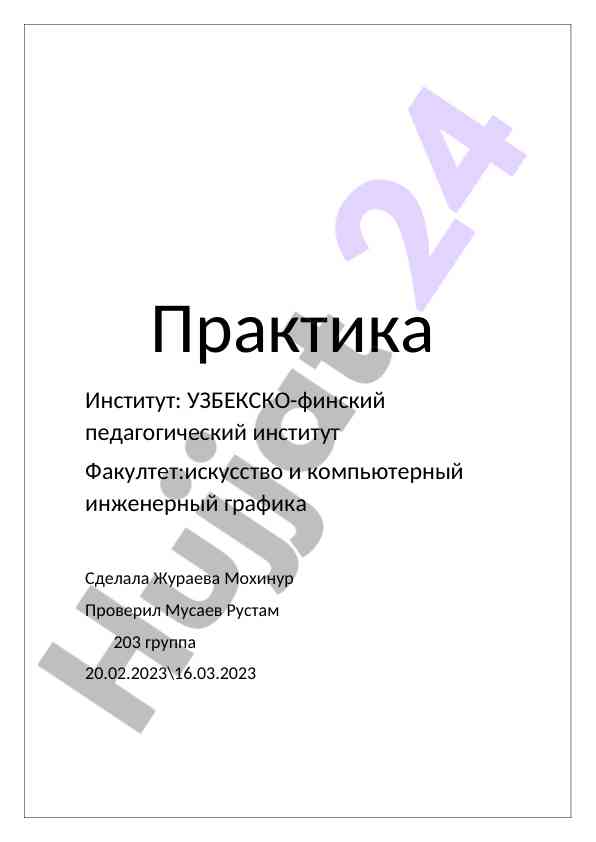 Практика узбекско-финского педагогического института