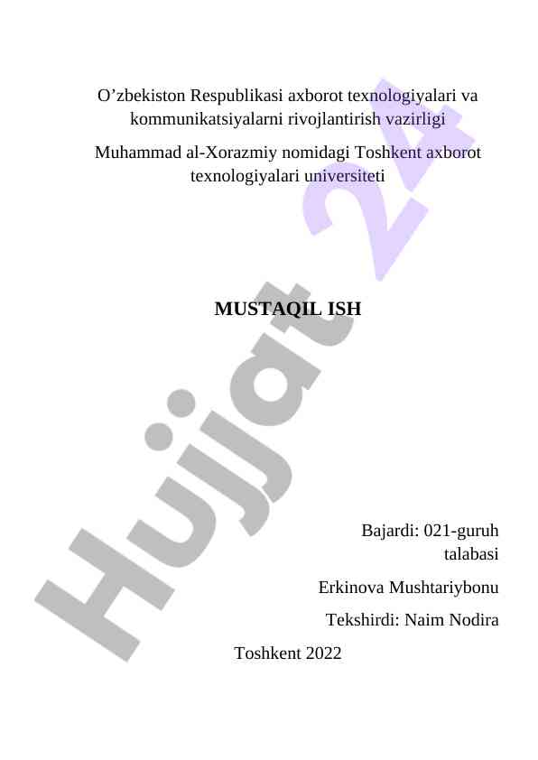 Sql operatorlari bilan ma’lumotlar bazasi bajarilishi