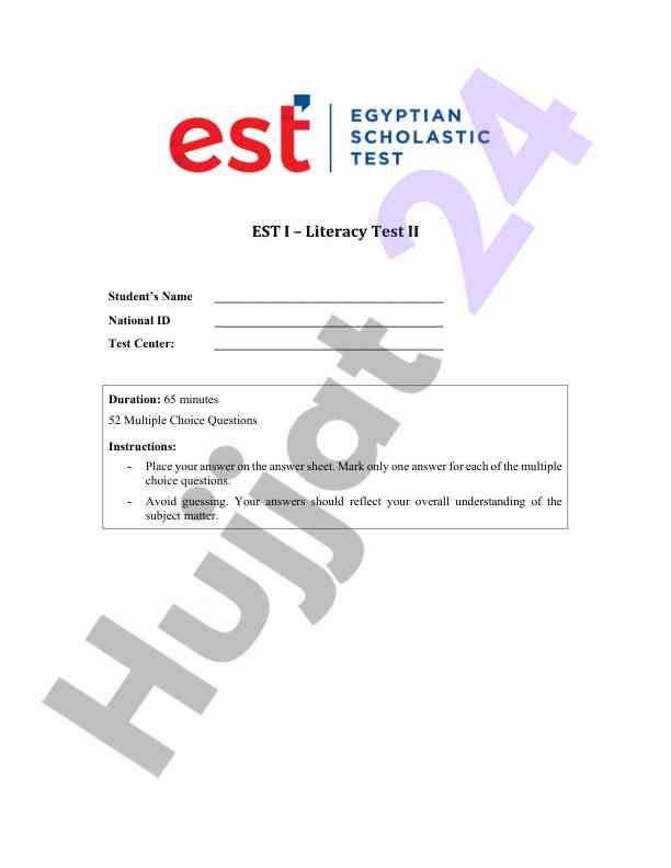 Literacy test ii overview for students