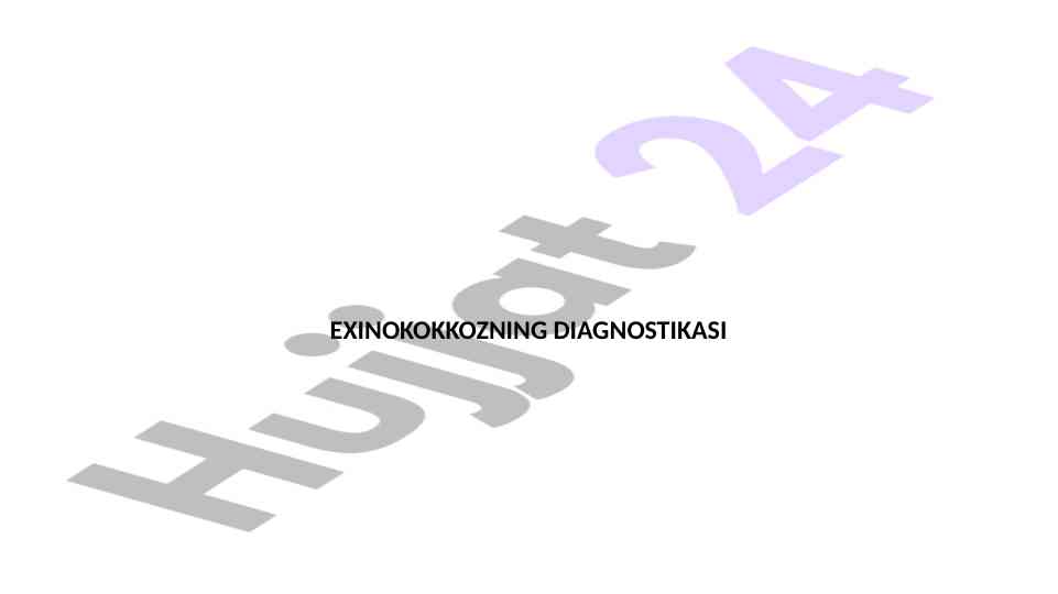 Exinokokkozning diagnostikasi va tavsifi