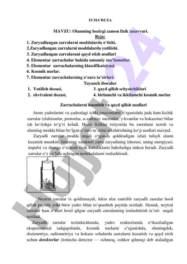 Olamning hozirgi zamon fizik tasavvuri taqdimoti