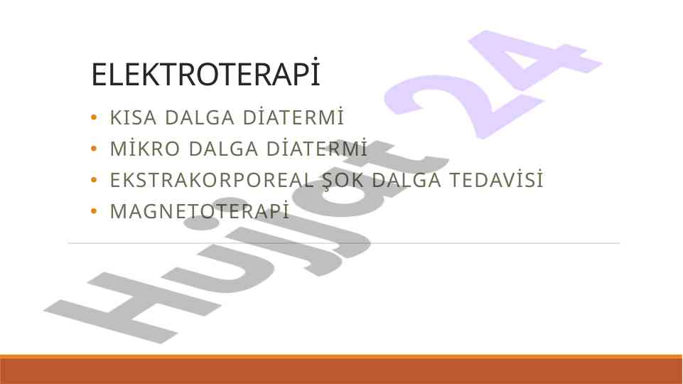 Elektroterapi kısa dalga diatermi uygulamaları