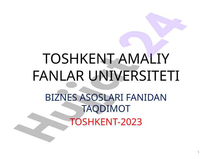 Marketing vazifalari va tovarni bazar sifatida