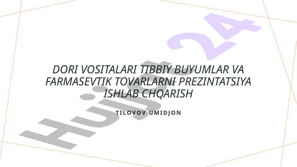 Farmatsevtika mahsulotlari taqdimoti strategiyalari