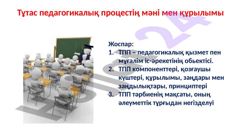Tутас педагогикалық процестің мәні мен құрылымы