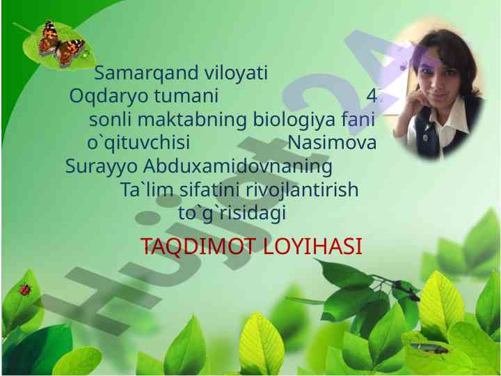 Tabiiy fanlarni o'qitishda pisa dasturidan foydalanish