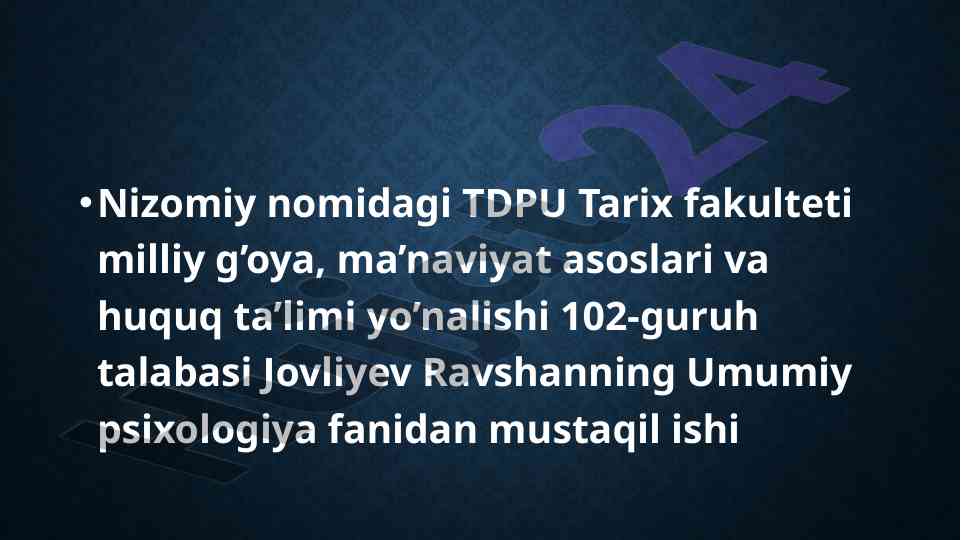 Insonning yangilik yaratish qobiliyati o‘rganish