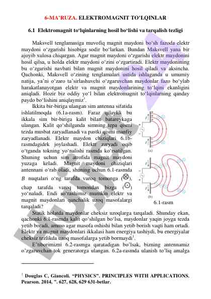 Elektromagnit to'lqinlar va ularning hosil bo'lishi