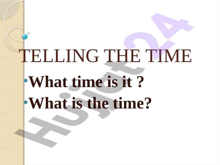 How to tell the time in uzbek language