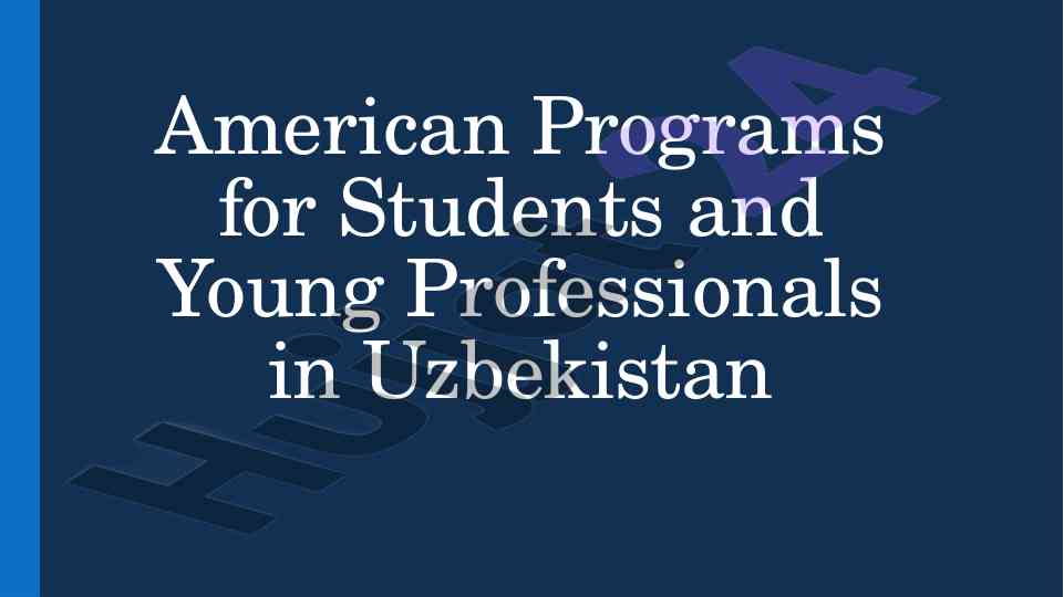 American programs for students and young professionals