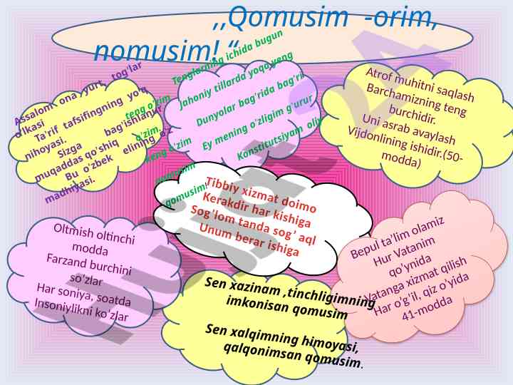 O‘zbekiston respublikasi konstitutsiyasi: mustaqillik