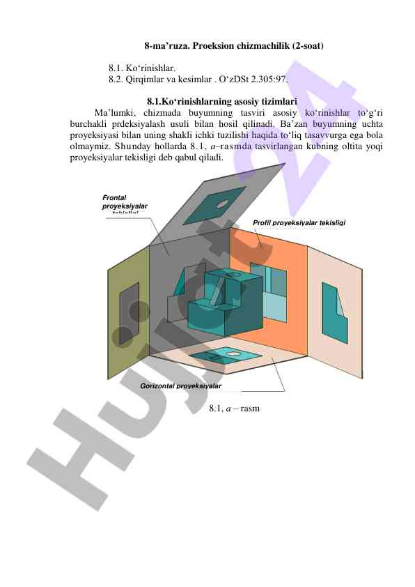 8-ma'ruzada proeksion chizmachilik asosiyatlari