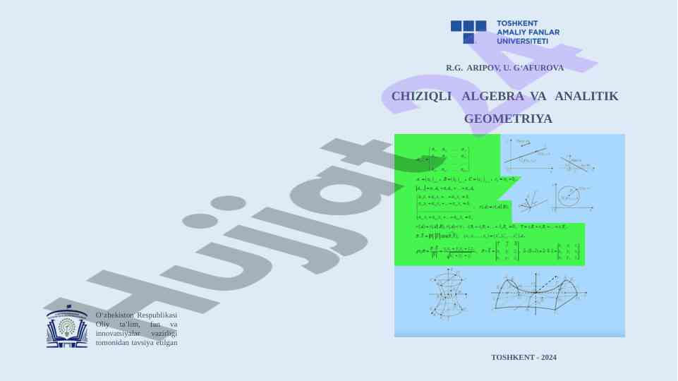 Chiziqli algebra va analitik geometriya