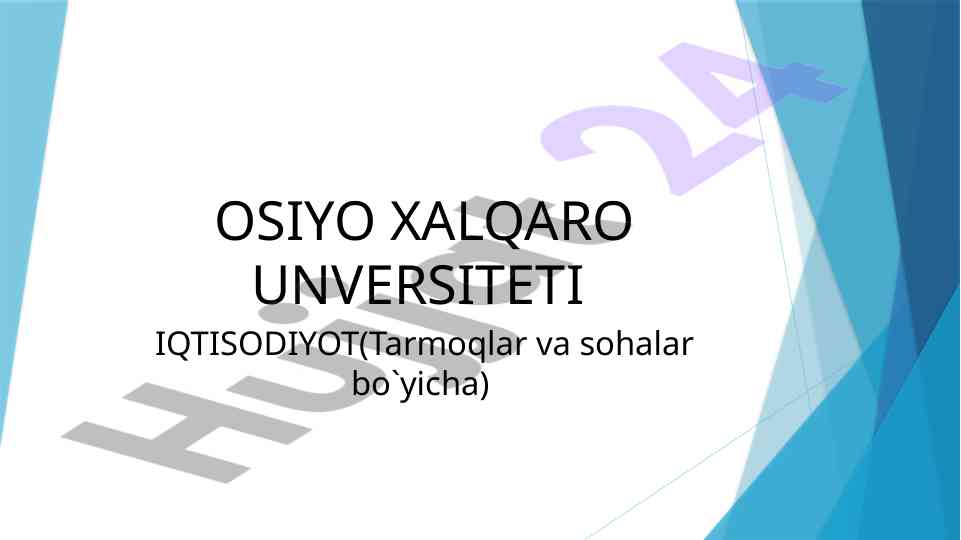 Angliya mamlakati iqtisodiyoti va axborotlari